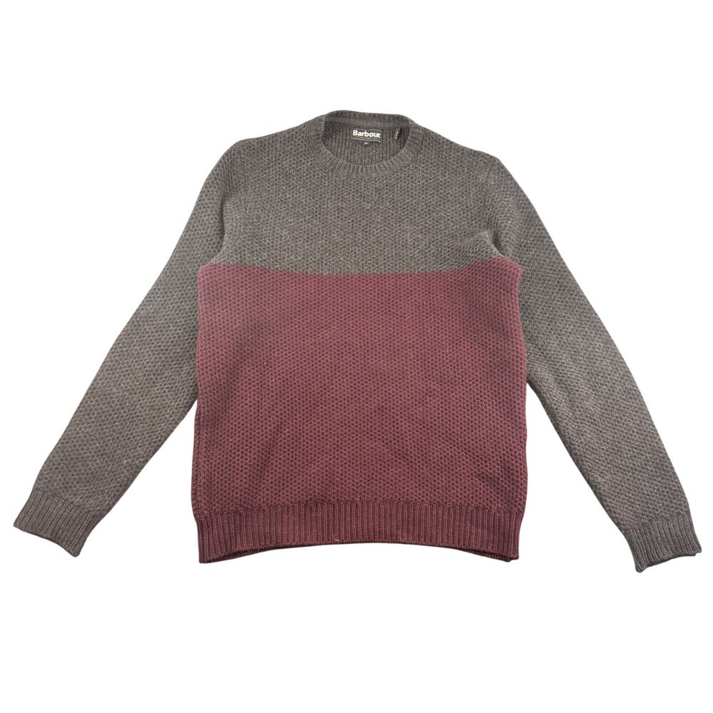 Barbour Talon Crew Wool Chunky Sweater Men's Medium Made in Italy